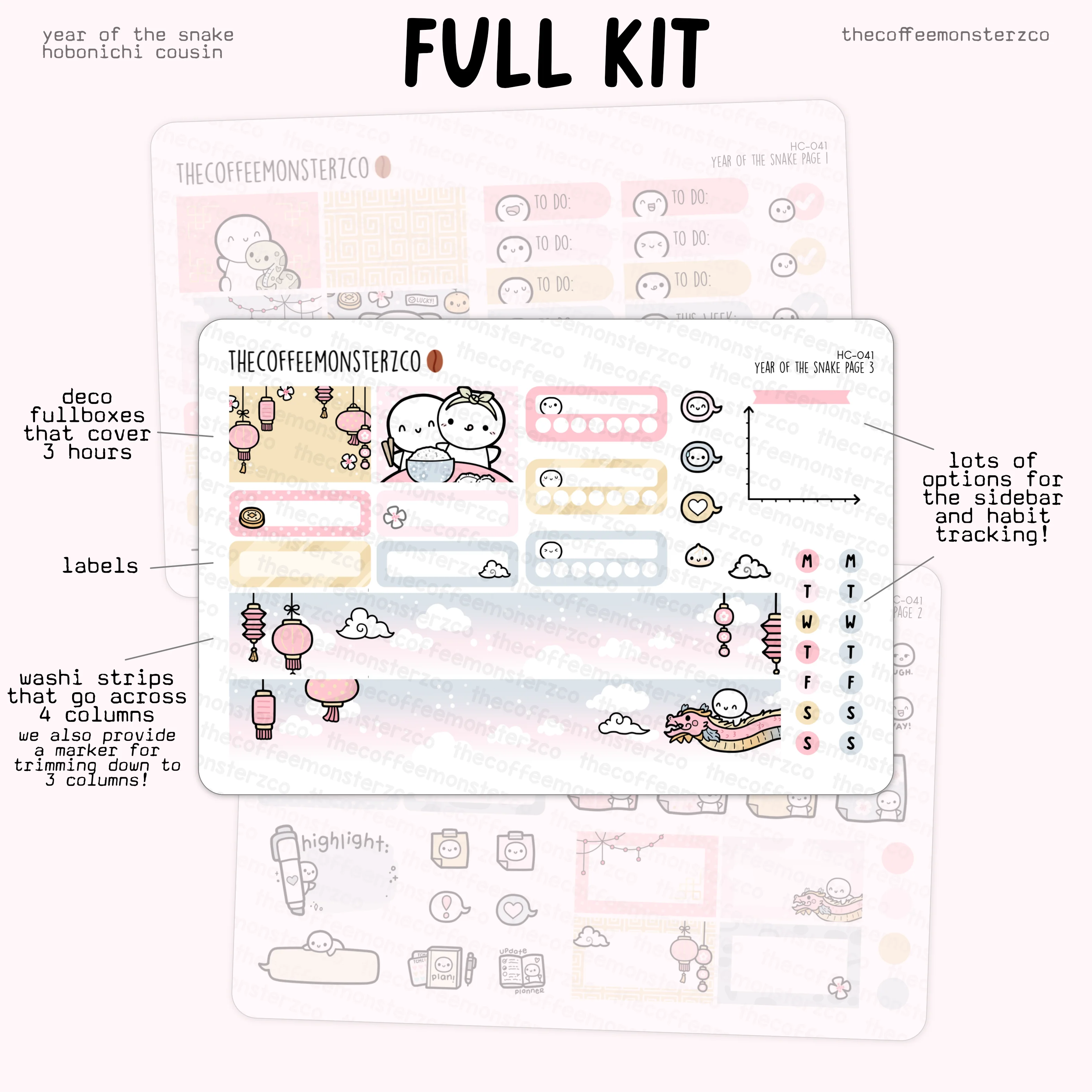 Year of the Snake - Hobonichi Cousin Kit (FINAL STOCK) - Image 3