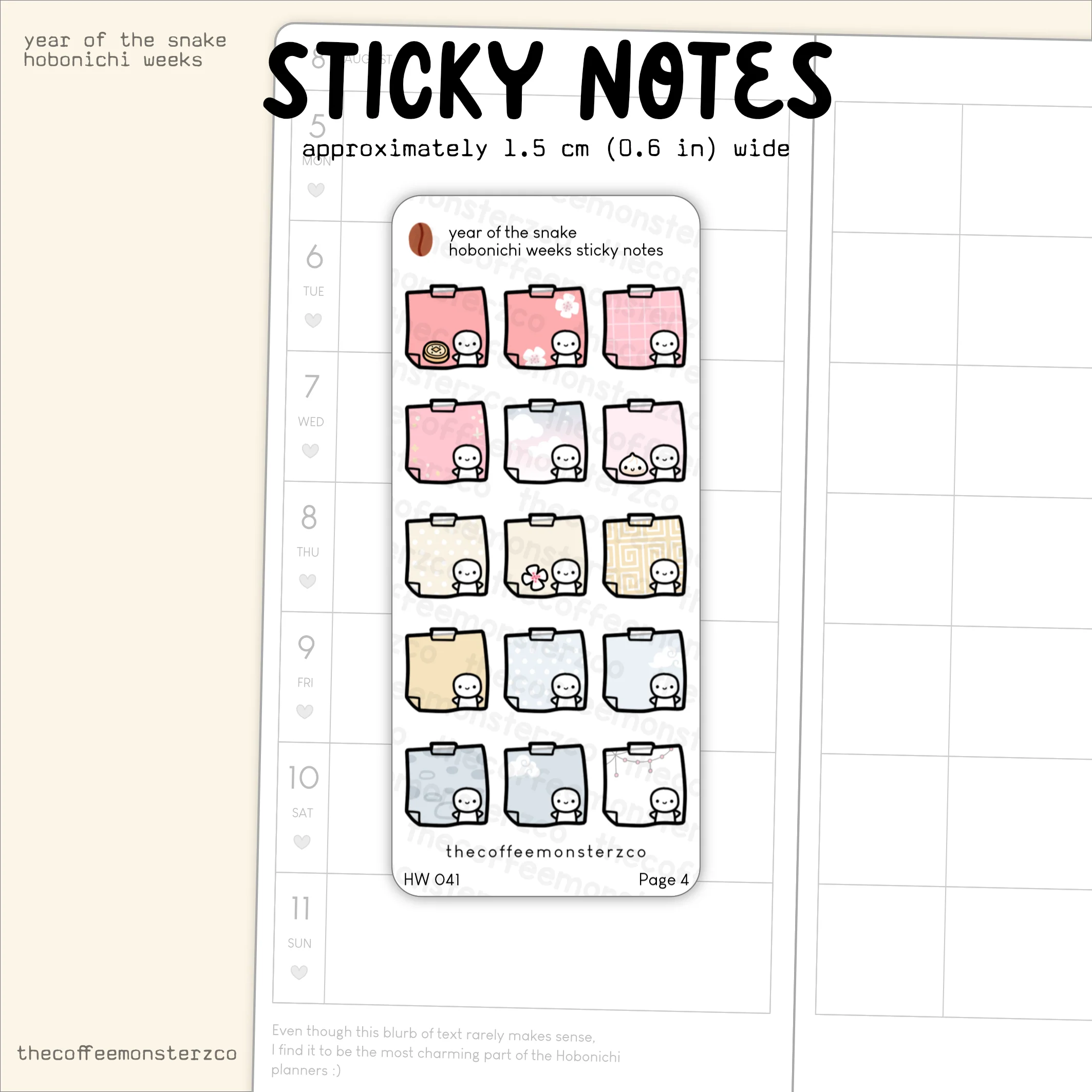 Year of the Snake - Hobonichi Weeks Kit (FINAL STOCK) - Image 3