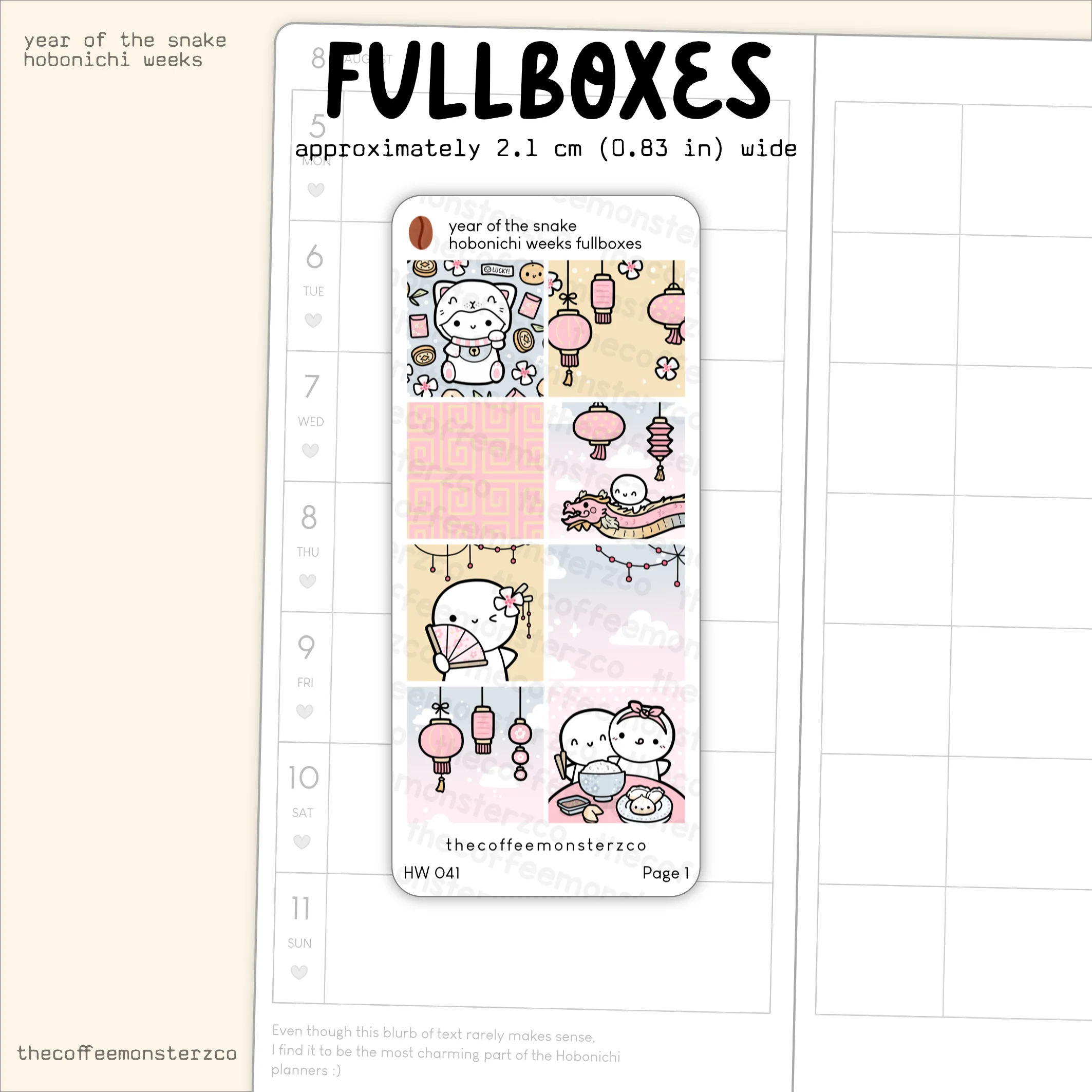 Year of the Snake - Hobonichi Weeks Kit (FINAL STOCK) - Image 4
